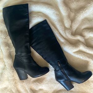 Topshop Tall Leather Boots Size 7
